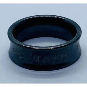 Tiffany & Co 1837 Size 6.25 Wide Band Ring Black Titanium Unisex